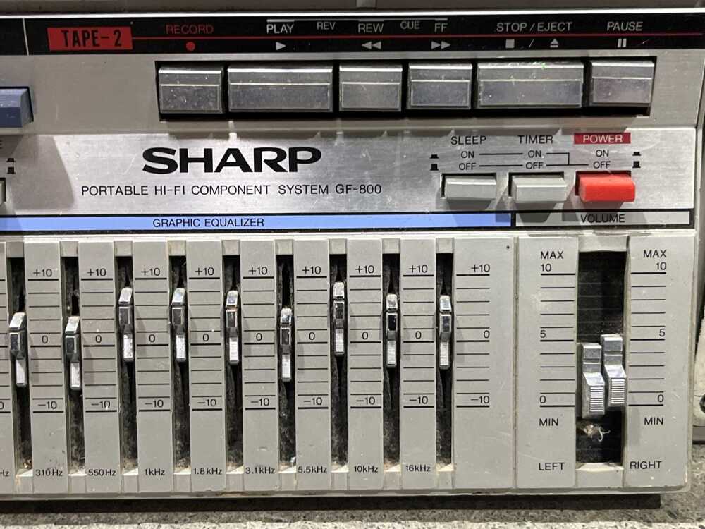 Sharp portable boombox