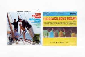 Seven Beach Boys vinyl records, together with 'The Beach Boys 50' official tour program - 2