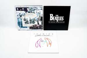 Three Beatles vinyl albums