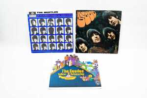 A collection of Beatles vinyl records, including '60s pressings - 2