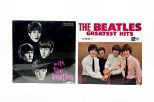 A collection of Beatles vinyl records, including '60s pressing - 3