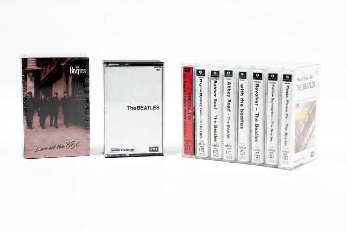 Ten Beatles cassettes