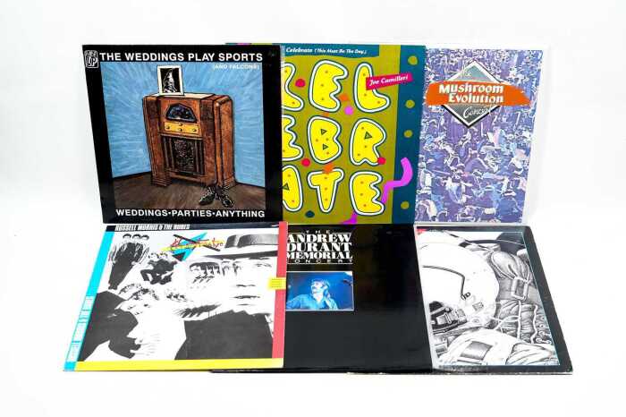 Six Australian Rock vinyl records