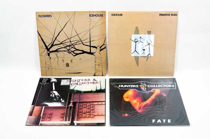 Four Australian New Wave Rock vinyl records