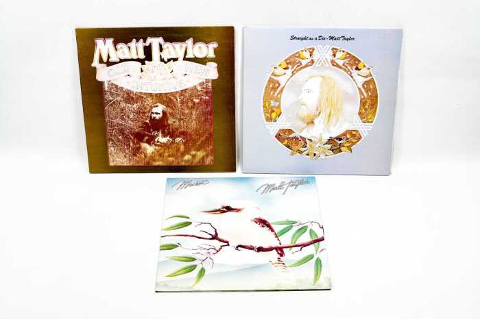 Three Matt Taylor Australian Blues Rock vinyl records