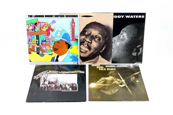 Five Muddy Waters Blues vinyl records