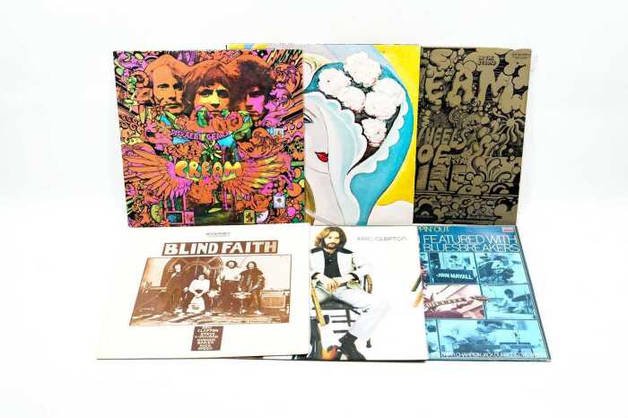 Six British Blues Rock vinyl records