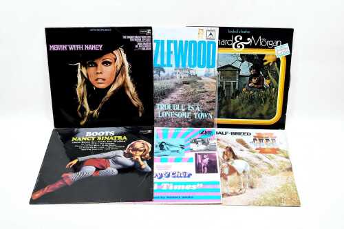 Six '60s Country Pop vinyl records