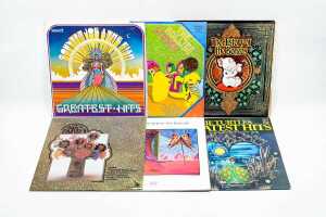 Six Psychedelic Rock vinyl records