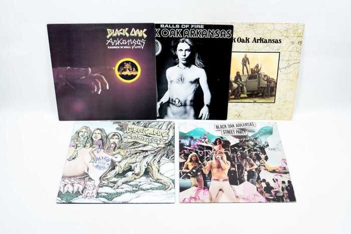 Five Black Oak Arkansas vinyl records