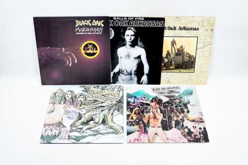 Five Black Oak Arkansas vinyl records