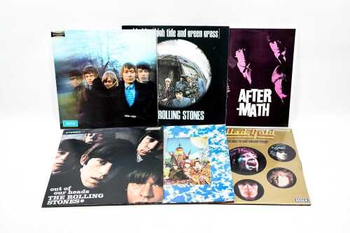 Six Rolling Stones vinyl records