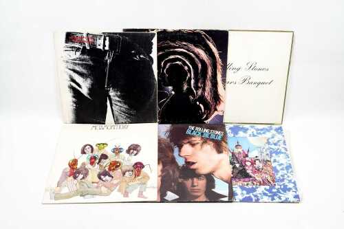 Six Rolling Stones vinyl records