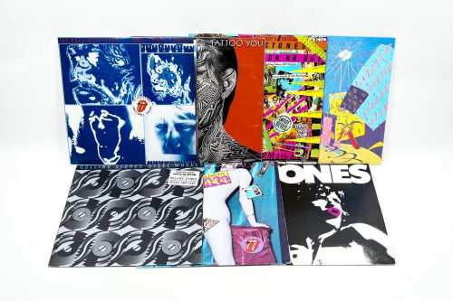 Seven Rolling Stones vinyl records