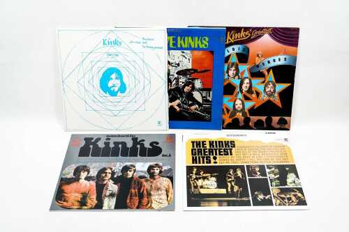 Five Kinks vinyl records, four U.S. pressings