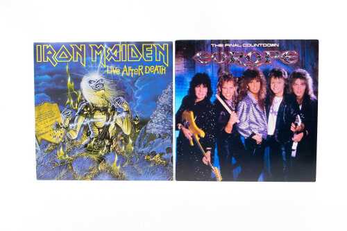 Two Heavy Metal vinyl records