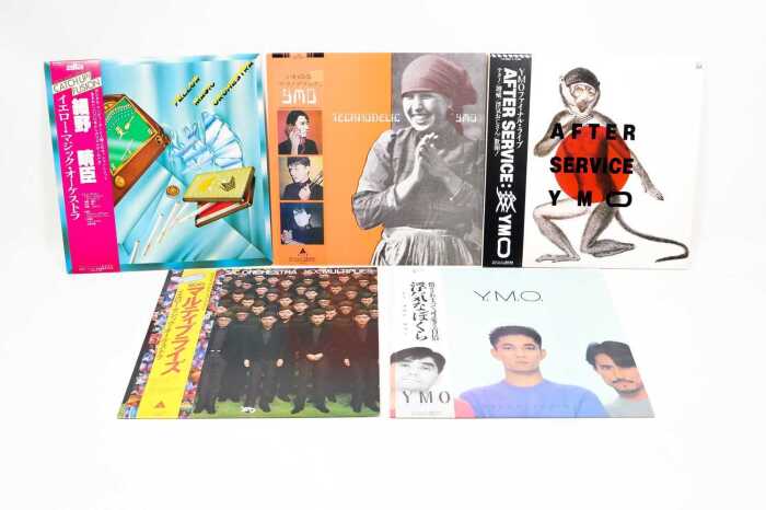 Five Japanese pressed Yellow Magic Orchestra, all with original obi strips