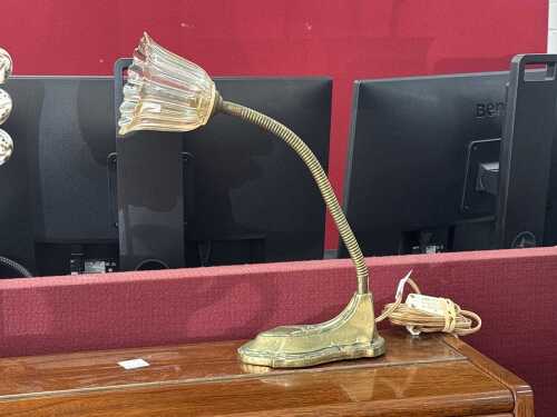 16 · Art Deco style brass table lamp