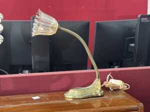 Art Deco style brass table lamp