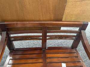 Miniature timber two-seater bench - 2