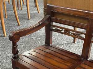 Miniature timber two-seater bench - 3