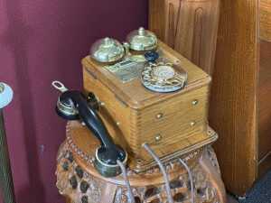 PMG oak cased wall telephone - 2