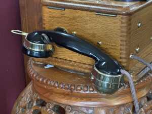 PMG oak cased wall telephone - 3