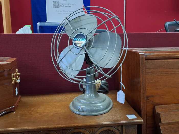 Elcon mid-century metal desk fan