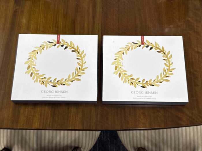 Six Georg Jensen 2016 and 2017 Christmas Collectibles