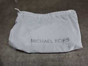 Designer-style handbag in white and silver tones. - 5