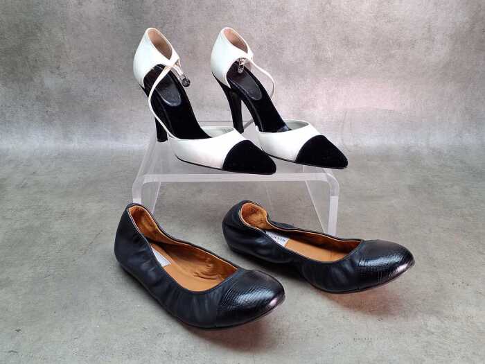 Two pairs of women's designer-style shoes