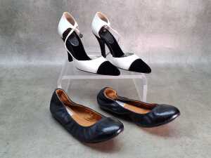 Two pairs of women's designer-style shoes