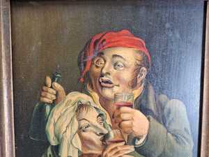 After Jan Felix's Piwarski, Pair of Drunkards, tempera painting on panel - 2