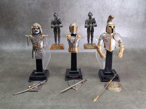 69 · Five armoured warrior figures