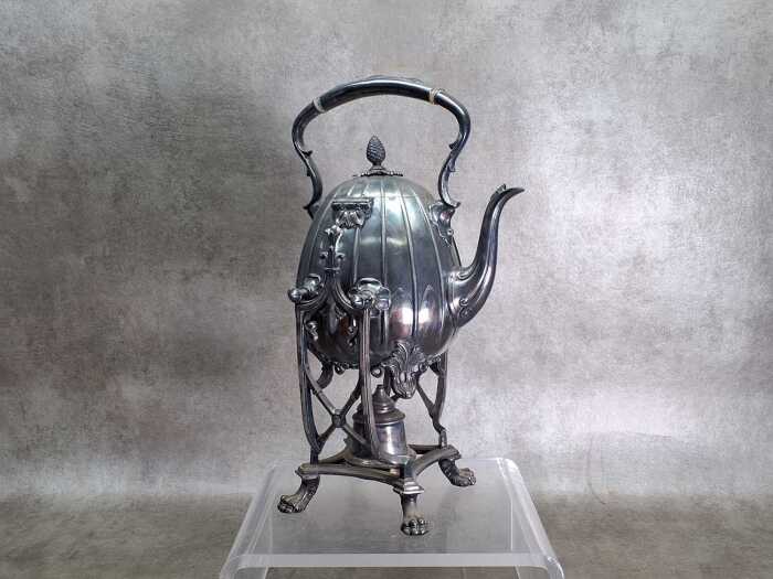 Antique James Dixon and Sons silver plated spirit kettle