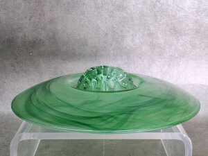Davidson's Cloud Glass flower arranger in green