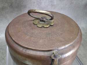 Indian traditional brass chapati box - 2