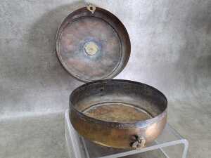 Indian traditional brass chapati box - 4