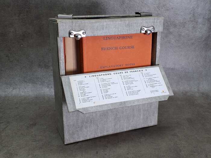 Linguaphone French course record and book set