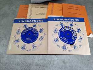 Linguaphone French course record and book set - 3