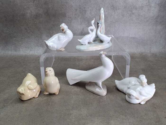 Group of Nao ceramic figures