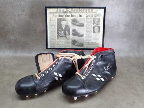 89 · Vintage Ian Stewart 'Personal Model' signature AFL boots.