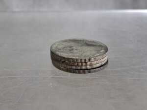 Four 1966 Australian round 50 cent coins - 5