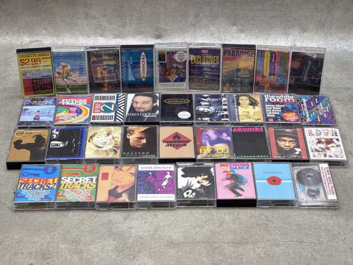 Mostly '90s dance and electronic music cassettes