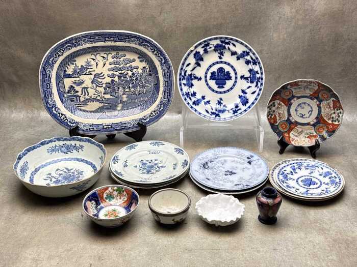 Assorted porcelain and ceramics including antique