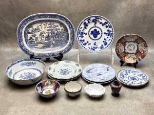 Assorted porcelain and ceramics including antique