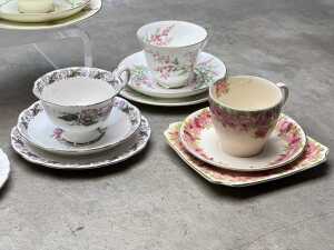 Eight English porcelain Royal Albert and Royal Doulton trios - 4