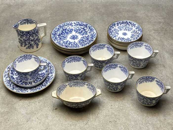 Antique Minton porcelain tea setting for six