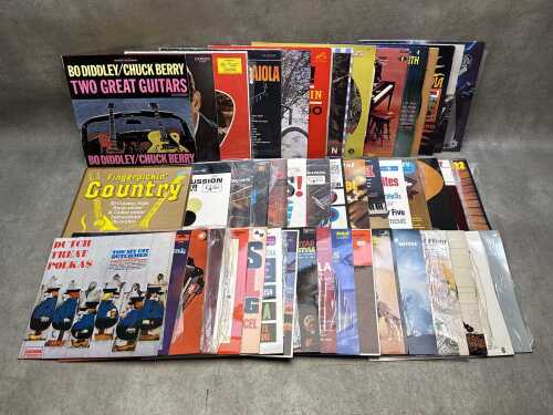 Vinyl records, including Country and Rock 'n' Roll