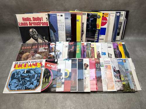 Vinyl records, including Jazz and Boogie Woogie